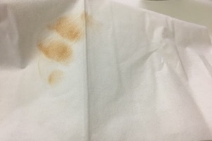 日焼け止めファンデーションの付着具合