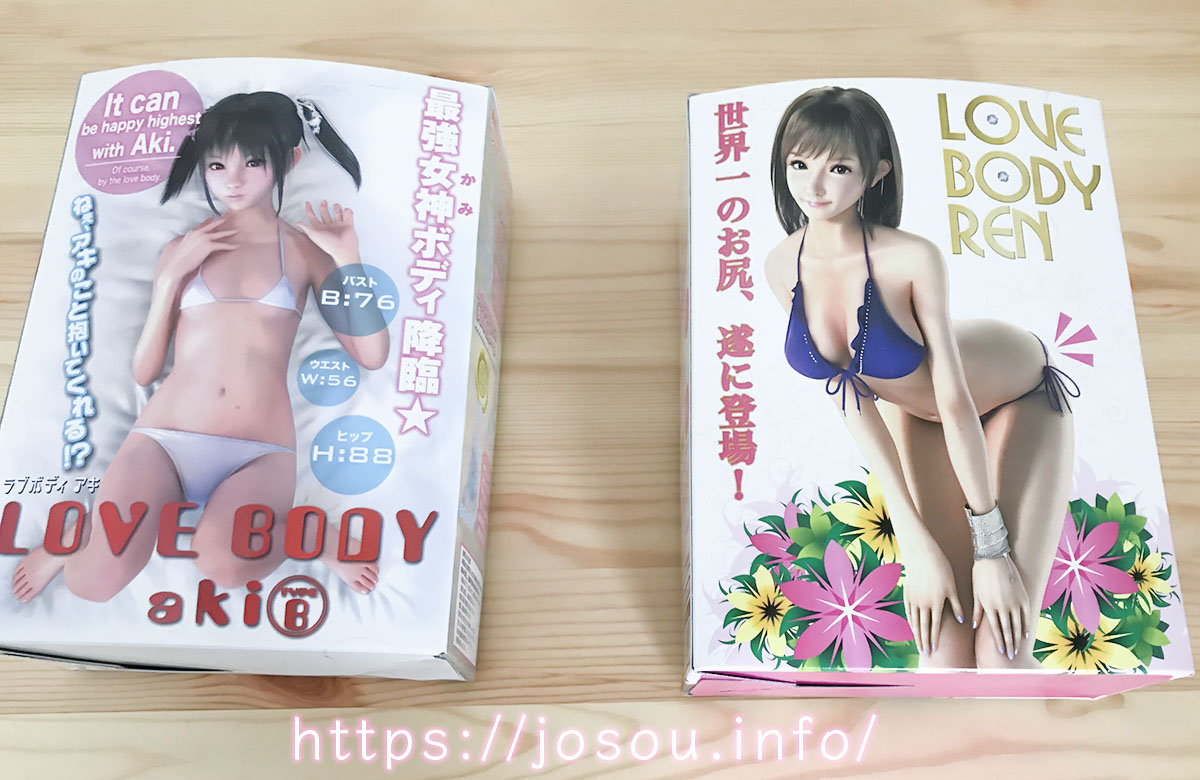 ラブボディ（エアードール）の外箱・パッケージ