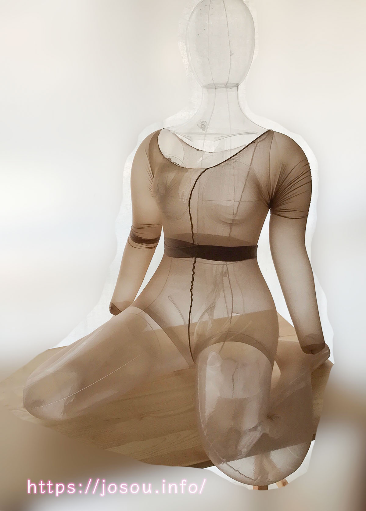 ストッキング（パンスト）をエアドールに上下履かせた完成図