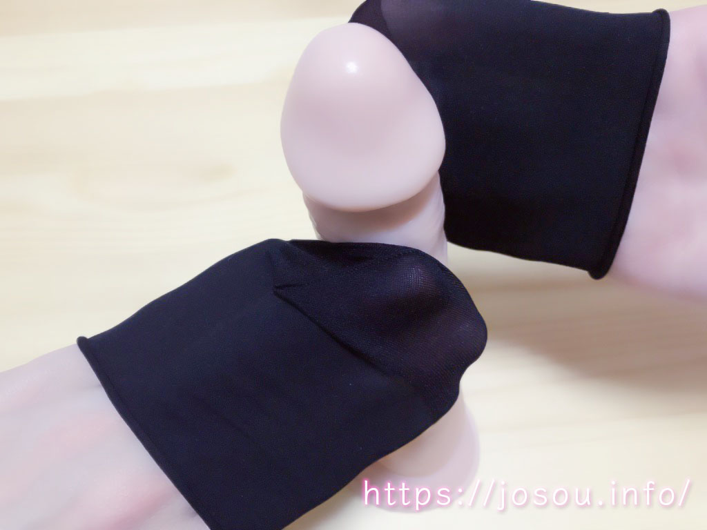 パンストで裏筋を擦りつける責め