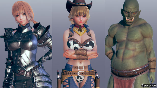 カスタムの自由度がかなり高く、自分の思い通りのキャラクターを作成可能!